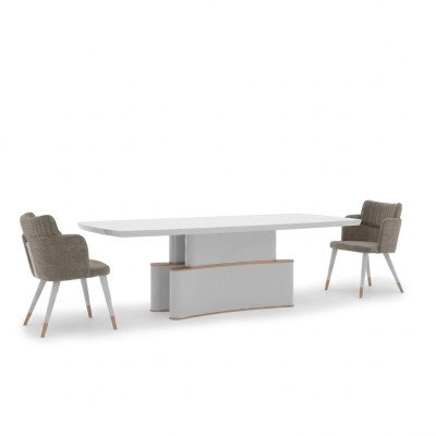 Salle à manger Design Table à manger Mobilier moderne Table blanche Nouvelles Tables de luxe 240x110