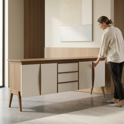 Conception de meubles de luxe, buffet de salle à manger, commode de style moderne.