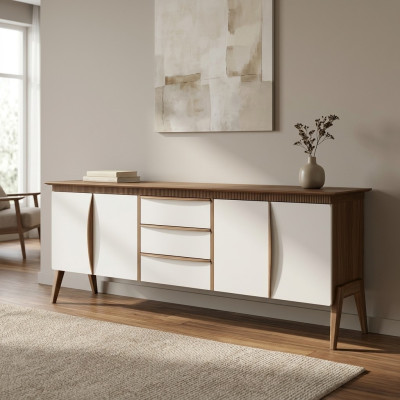Conception de meubles de luxe, buffet de salle à manger, commode de style moderne.