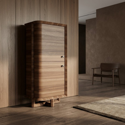 Salle à manger 2x Armoire Bois Brun Mobilier neuf Luxueux Mobilier armoire en bois