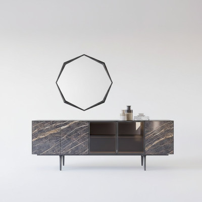 Buffet avec miroir Mobilier de luxe Salle à manger Ensemble complet Mobilier moderne