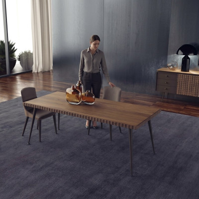 Ensemble de luxe 3 pièces Table en bois Table à manger Salle à manger Complet 4x Chaises Mobilier