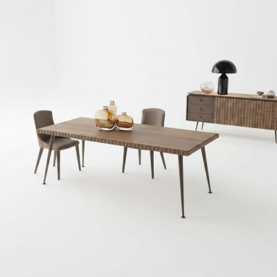 Ensemble de luxe 3 pièces Table en bois Table à manger Salle à manger Complet 4x Chaises Mobilier