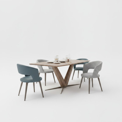 Salle à manger Ensemble de chaises de 8 pièces neuf Table à manger Buffet Design Vitrine