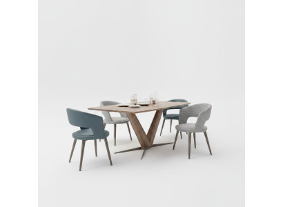 Salle à manger Ensemble de chaises de 8 pièces neuf Table à manger Buffet Design Vitrine