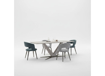 Salle à manger Design Table à manger complète Mobilier Buffet Ensemble de chaises 4x