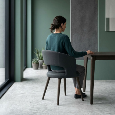 Chaise de salle à manger Mobilier Moderne de Luxe Design Aménagement Chaises Bois Nouveau