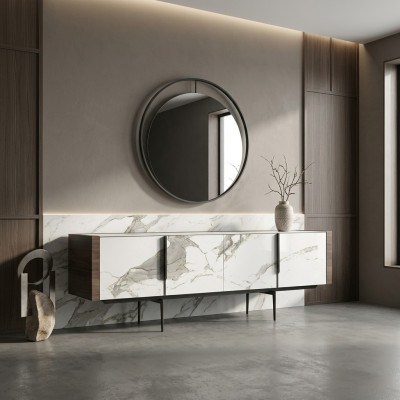 Salle à manger de luxe Buffet moderne avec miroir Design Ameublement nouveau