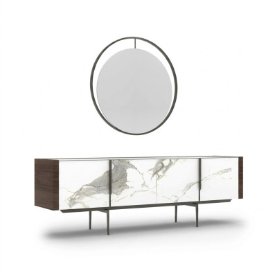 Salle à manger de luxe Buffet moderne avec miroir Design Ameublement nouveau