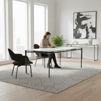 Mobilier de salle à manger moderne Table à manger 4x Chaises Mobilier de luxe Table neuve