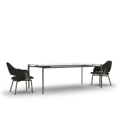 Mobilier de salle à manger moderne Table à manger 4x Chaises Mobilier de luxe Table neuve