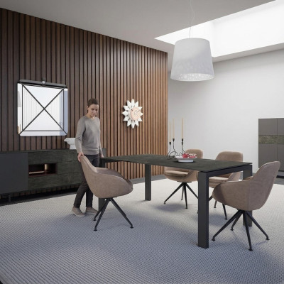 Salle à manger de luxe Ensemble de salle à manger Table à manger 4x Chaises Design Moderne Ameublement neuf