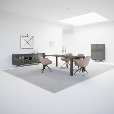 Salle à manger de luxe Ensemble de salle à manger Table à manger 4x Chaises Design Moderne Ameublement neuf