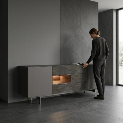Salle à manger Meuble d'appoint moderne Design Mobilier de luxe Armoire en bois