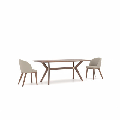 Salle à manger Ensemble de salle à manger Table à manger 4x Chaises Mobilier de luxe Design moderne