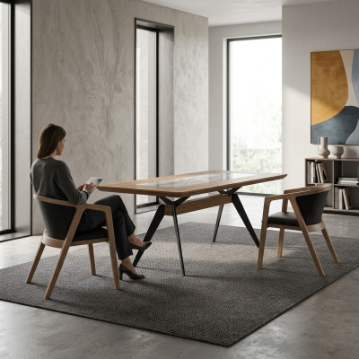 Luxe Salle à manger complète Table à manger 4 chaises Mobilier Design Moderne