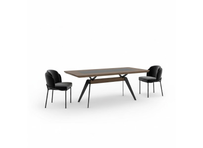 Set de salle à manger de luxe Table à manger 4 chaises Chaise en textile Ensemble de salle à manger Neuf