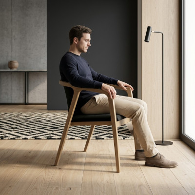 Salle à manger Chaise Mobilier en bois moderne Chaises Design de luxe Ameublement neuf