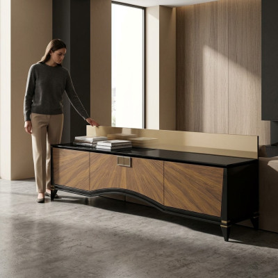 Salon moderne Meuble bas pour téléviseur Design Mobilier Armoire téléviseur Mobilier en bois neuf