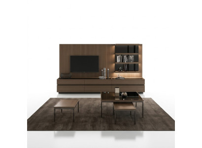 Meubles en bois Salon de luxe Unité murale Design moderne Ameublement neuf