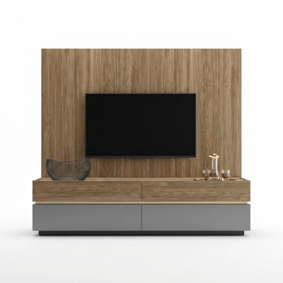 Unité murale Télé Mural Style Bois Moderne Meuble de salon Meuble TV Bas Mobilier neuf