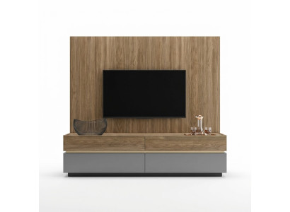 Unité murale Télé Mural Style Bois Moderne Meuble de salon Meuble TV Bas Mobilier neuf