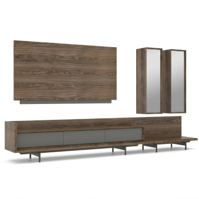 Mobilier de salon TV Lowboard Meuble mural complet pour TV Cadre de télévision Mobilier designer
