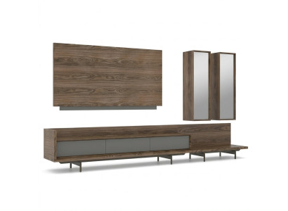 Mobilier de salon TV Lowboard Meuble mural complet pour TV Cadre de télévision Mobilier designer