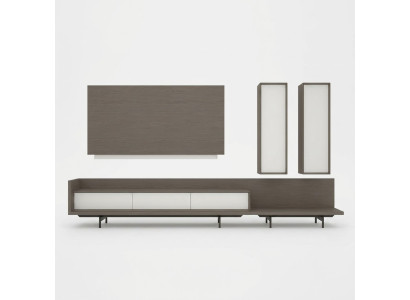 Unité murale TV meuble TV Frame Ameublement 2x armoire murale Design Moderne Suite