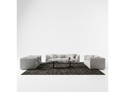 Ensemble de canapés de luxe avec revêtement en tissu 2x canapé trois places 2 fauteuils canapé 3+3+1+1