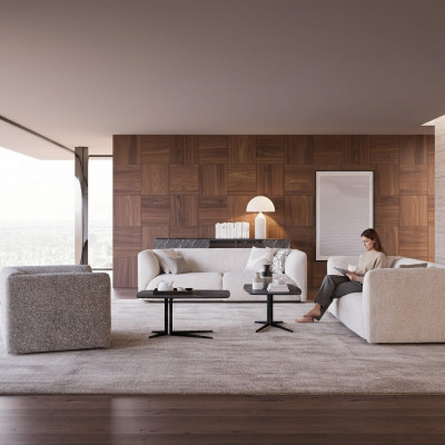 Ensemble de canapé de luxe 3 pièces Fauteuil 2x canapé trois places ameublement de salon