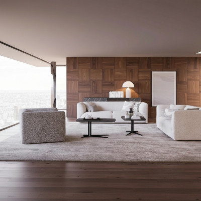 Ensemble de canapé de luxe 3 pièces Fauteuil 2x canapé trois places ameublement de salon