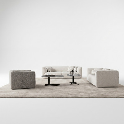 Ensemble de canapé de luxe 3 pièces Fauteuil 2x canapé trois places ameublement de salon