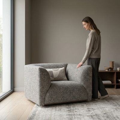 Salon Mobilier rembourré Fauteuil Siège rembourré de luxe Mobilier design moderne