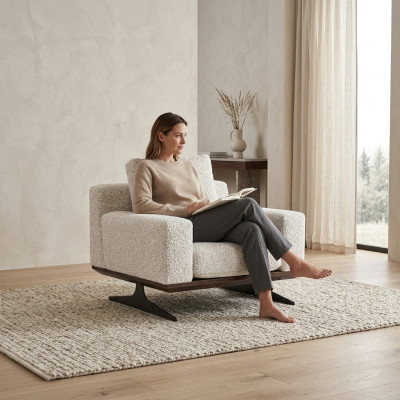 Salon Ameublement Luxe Fauteuil Textile Meubles Rembourrés Mobilier Moderne Design