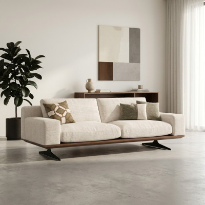 Meubles rembourrés de luxe Canapé moderne à trois places Canapé Mobilier de salon Canapé rembourré