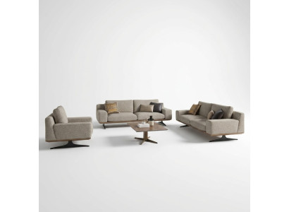Ensemble de salon 6 pièces 2x canapé trois places moderne 2x fauteuil 1x table basse