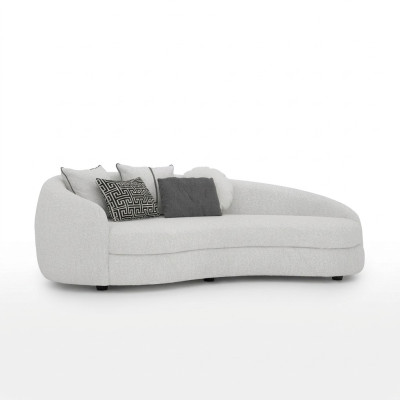 Canapé trois places blanc de luxe moderne Mobilier rembourré Canapé Textile Mobilier design