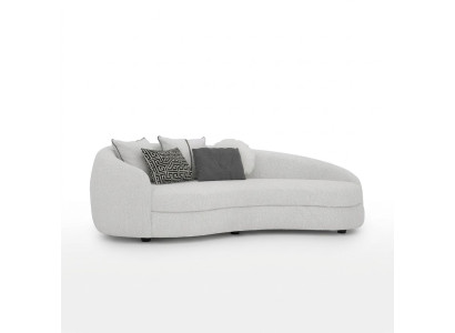 Canapé trois places blanc de luxe moderne Mobilier rembourré Canapé Textile Mobilier design