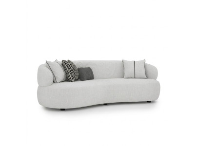 Salon Canapé blanc Trois places Textile Mobilier rembourré Moderne Meubles design