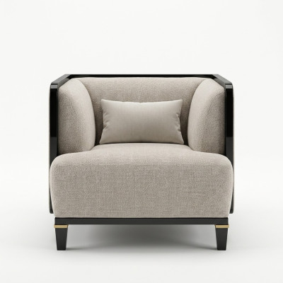 Nouveau Fauteuil de salon moderne Meubles de designer Blanc Siège rembourré