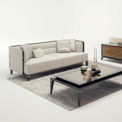 Salon Moderne Canapé Blanc Trois Places Canapé Designer Meubles Rembourrés