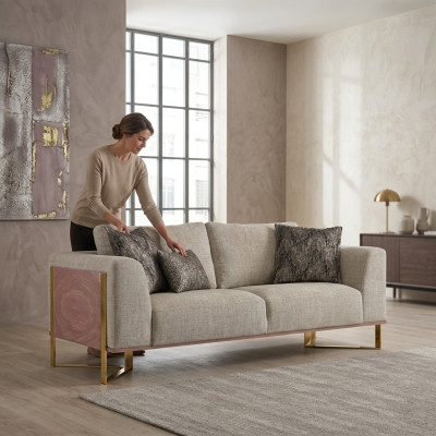Canapé 2 places Salon Mobilier rembourré Canapé design Ameublement Textile neuf