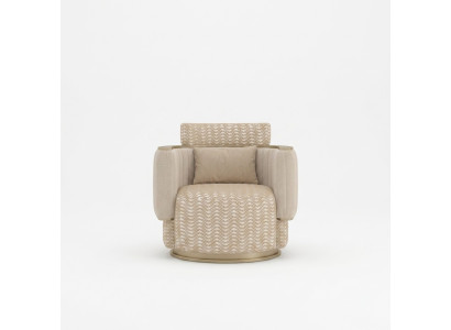 Fauteuil beige Salon de luxe Mobilier rembourré Design Aménagement moderne Nouveau
