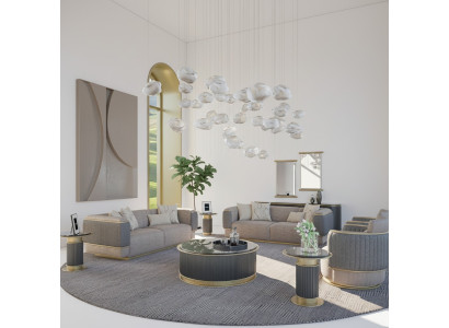 Ensemble de canapé 4 pièces canapé rembourré salon canapé trois places design fauteuil moderne
