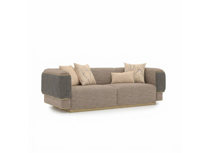 Canapé trois places gris de luxe Design Meubles rembourrés Canapé de salon moderne Sofas Couch