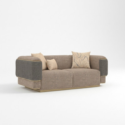 Design Canapé 2 places gris moderne Canapé Salon Ameublement neuf