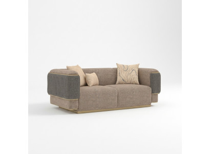 Design Canapé 2 places gris moderne Canapé Salon Ameublement neuf