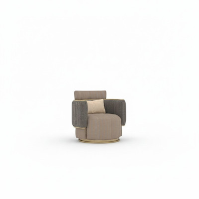 Salon Ameublement Fauteuil gris Tissu Moderne Meubles rembourrés neufs