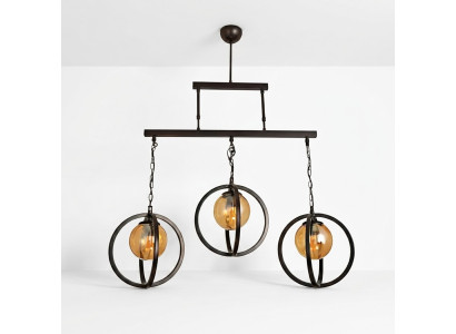 Lustre plafonnier en verre chic dans la maison pour le style du salon.